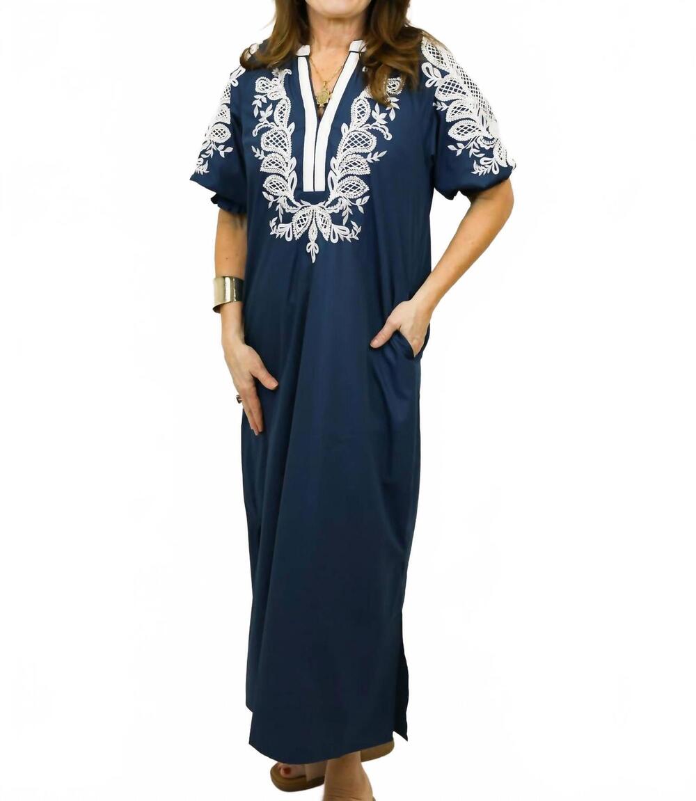 NEW ENTRO oakley maxi dress in navy
